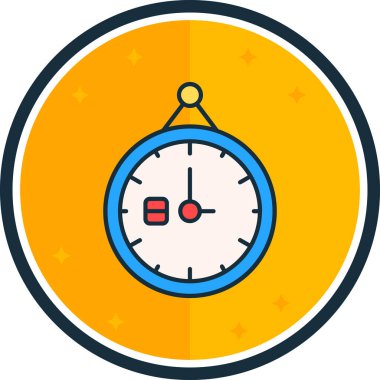 Saat. Web simgesi basit illüstrasyon