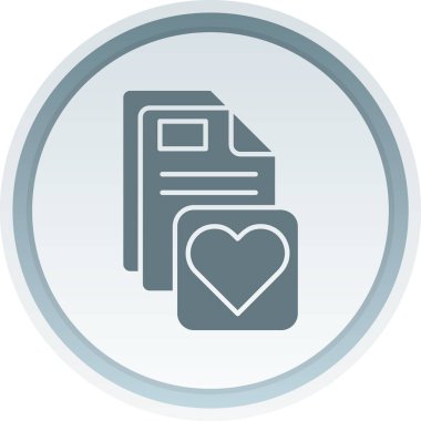 Kalp ikonu vektör illüstrasyonu