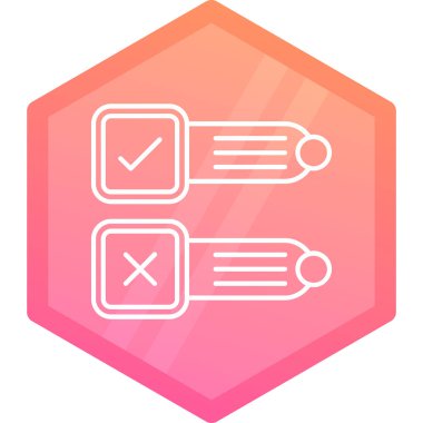 Bir kontrol listesi simgesinin vektör illüstrasyonu