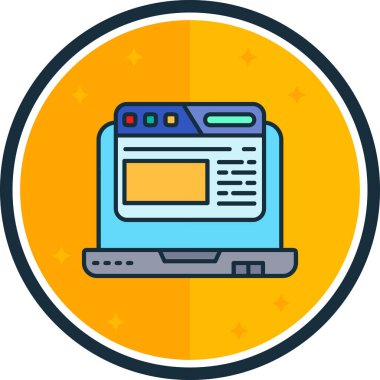 Kolayca düzenleyebilen veya düzenleyebilen bilgisayar ekranı vektör simgesi