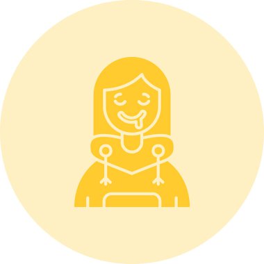 Çanta ikonu vektör illüstrasyonlu kadın