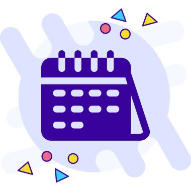 Takvim simgesi. ince çizgi biçimi