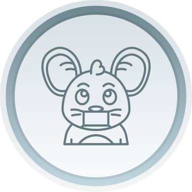 Tatlı çizgi film karakteri simgesinin vektör çizimi