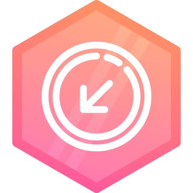 Moda biçimi izole edilmiş arkaplanda altıgen simgesi