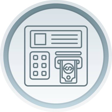 ATM 'de. Web simgesi basit tasarım