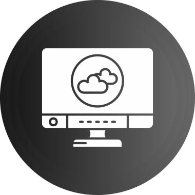 vektör illüstrasyonu, bulut simgesi tasarımı