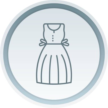 güzel elbise çizgisi vektör simgesi