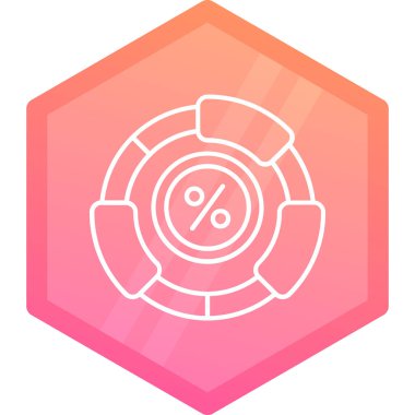 Kırmızı ve mor simgenin vektör illüstrasyonu