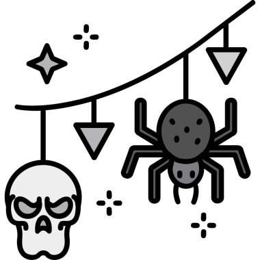 Örümcek ağı simgesinin vektör illüstrasyonu