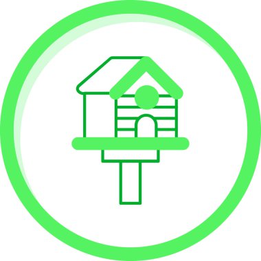 Yeşil ev simgesinin vektör illüstrasyonu