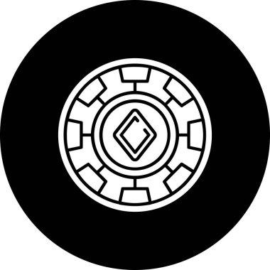 Bir kumarhane simgesinin vektör illüstrasyonu