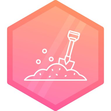 kürek simgesi vektör illüstrasyonu