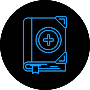 Bir kitap simgesinin vektör illüstrasyonu