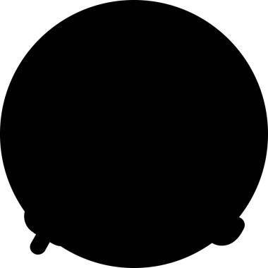 Beyaz arkaplanda siyah renkli yuvarlak bir şekil