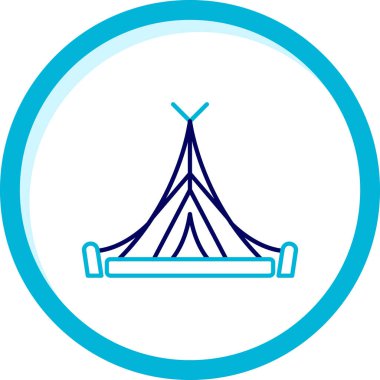 Çadır. Web simgesi basit illüstrasyon
