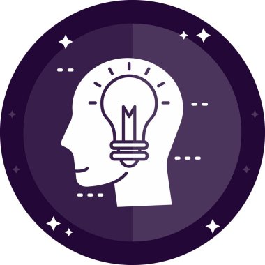 Ampul simgesi soyut bir grupta izole edildi