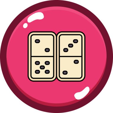 Kumarhane zar ikonu. Kumar kumarhanesi ikon rengi düz izole