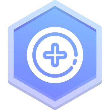 Haçlı mavi bir haçın vektör çizimi