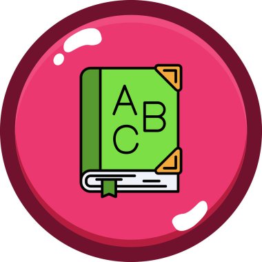 Kitap simgesi, modern vektör illüstrasyon tasarımı