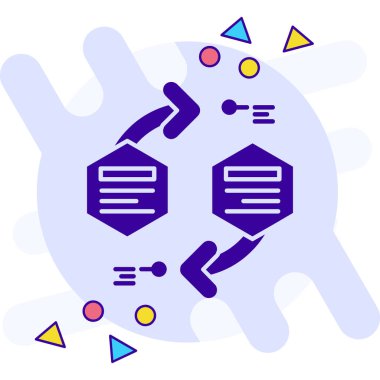 mikroçip simgesi ile doldurulmuş - dış hat biçimi