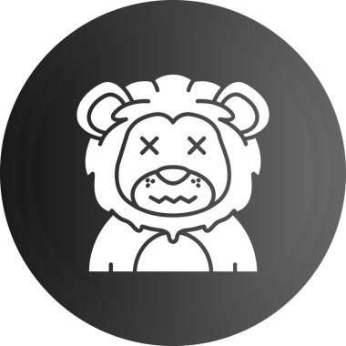 üzgün panda simgesi modada izole edilmiş arkaplan