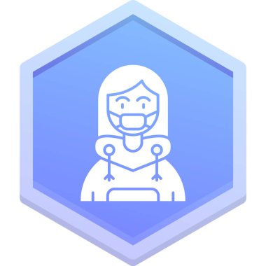 Kalkanlı gözlüklü kız.