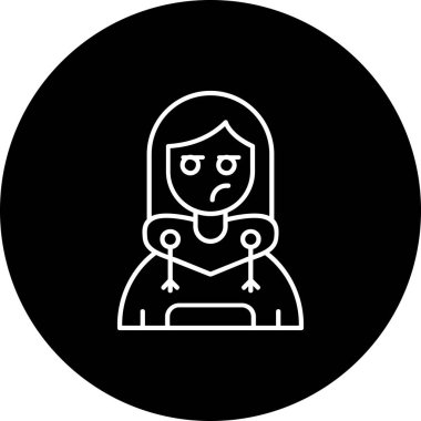 Bir kadın simgesinin vektör illüstrasyonu