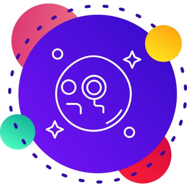 Dünya Gezegeni çizgi simgesi beyaz arkaplanda izole edildi. Renkli taslak konsepti. Vektör.