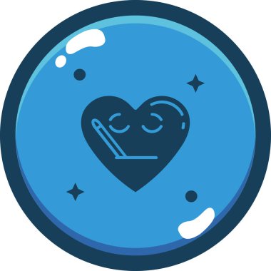 Sevgililer Günü kalp ikonu vektör çizimi