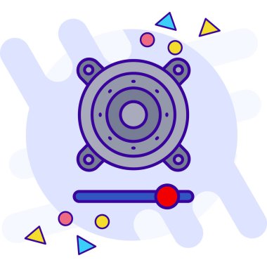 Bir top simgesinin izole edilmiş tek bir simgesinin vektör çizimi