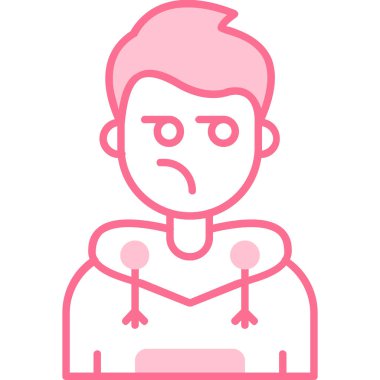 Kızgın adam. Basit illüstrasyon