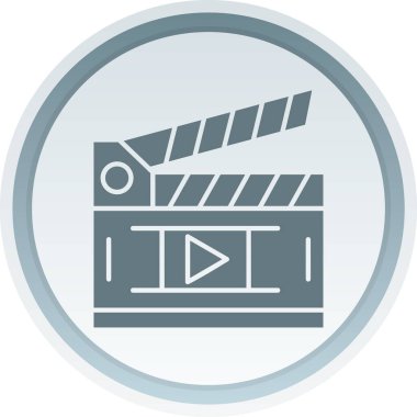 Film. Web simgesi basit illüstrasyon