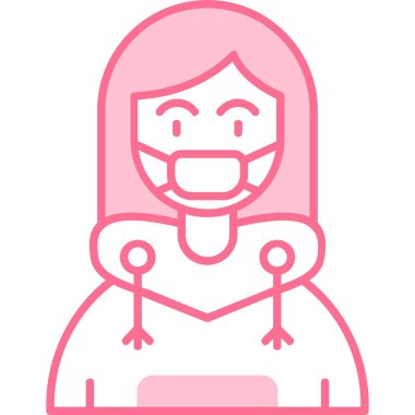 avatar kız saç stili tasarım vektör çizimi ile