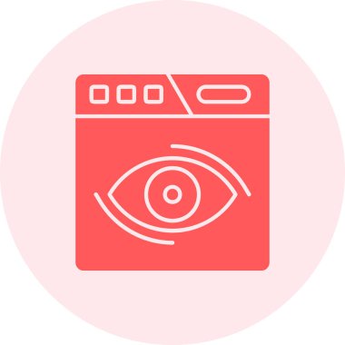 Göz. Web simgesi vektör illüstrasyonu