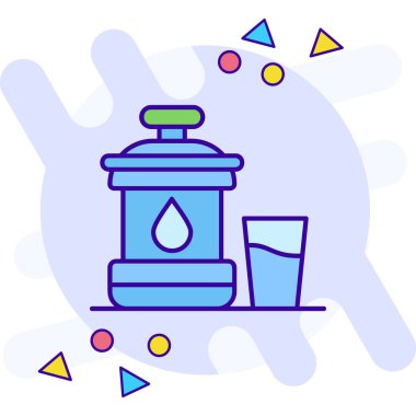 içecek içme suyu ikonu - taslak biçiminde