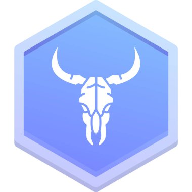 Boğa simgesi, basit vektör illüstrasyonu