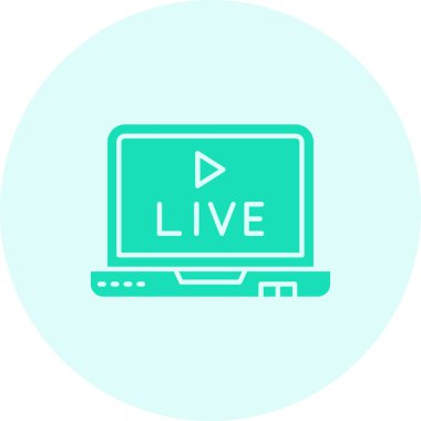 Canlı akış vektör simgesi