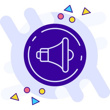 Megafon ikonu vektör illüstrasyonu.