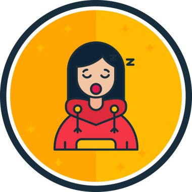 uyuyan kadın vektör simgesi