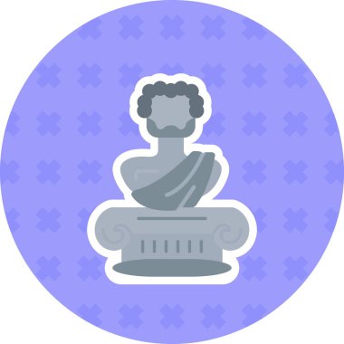 Heykel. Web simgesi basit illüstrasyon