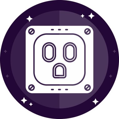 Benzersiz soket simgesi vektör çizimi