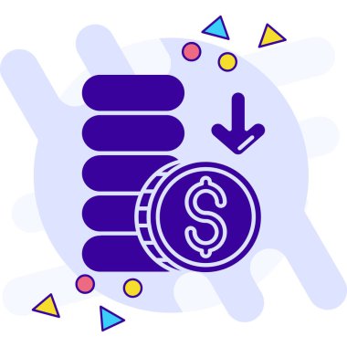 Dolar simgesi vektör illüstrasyonu