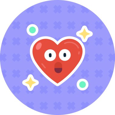 Bir kalp simgesinin vektör illüstrasyonu