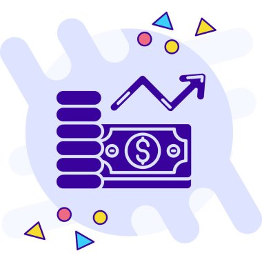 Dolar sembollü dolar işareti vektör çizimi