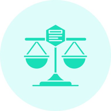 Adalet ölçek simge vektör çizim