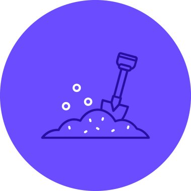 Kürek simgesinin vektör illüstrasyonu