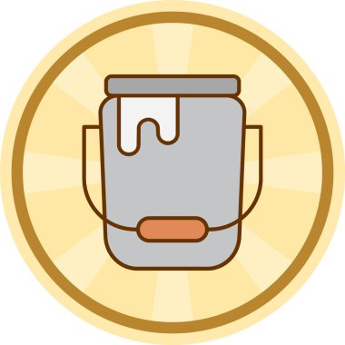 Beyaz arkaplanda bir kahve kupası simgesinin vektör çizimi