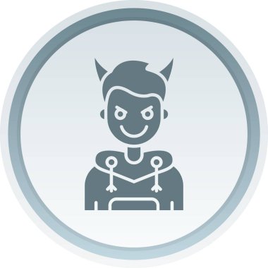 Şeytan. Web simgesi basit illüstrasyon