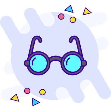 Bir gözlük simgesinin vektör çizimi