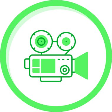 video kamera simgesi, vektör illüstrasyonu
